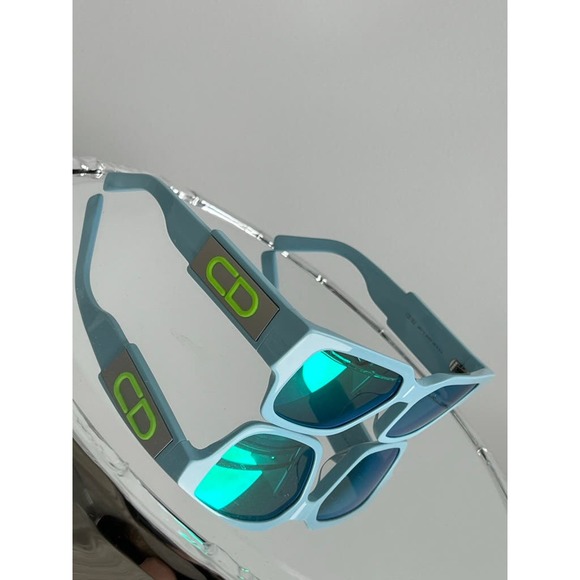 NEW Dior CD SU Sunglasses in Light Blue Green Mirror Lens - Picture 8 of 10